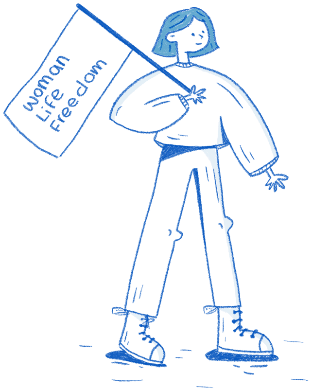 Mona Safavi's illustration of herself