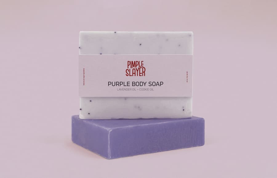Pimple slayer soap packaging
