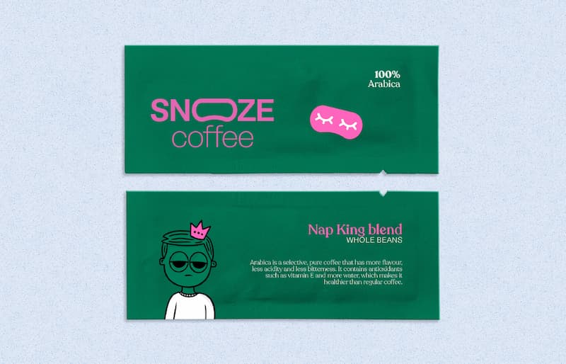 Snooze coffee mini packaging