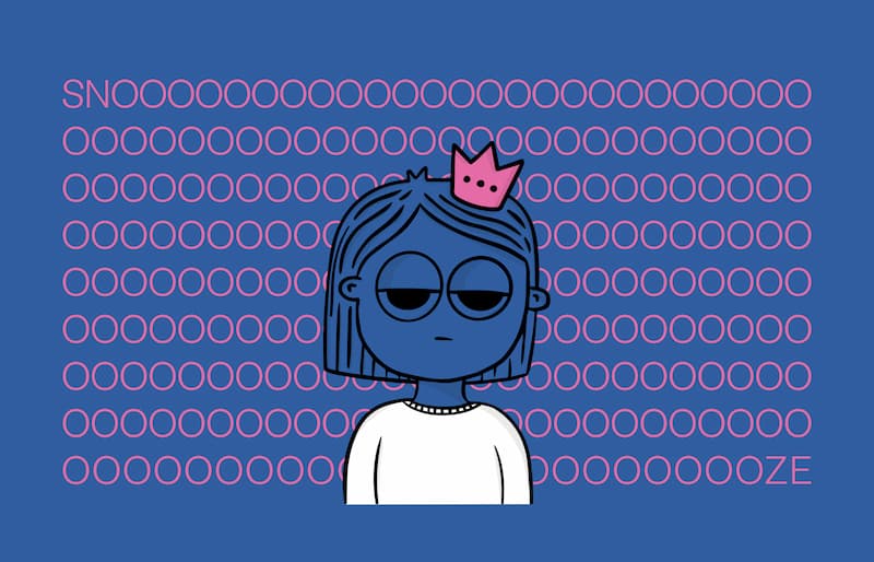 Snooze coffee pattern and illustration