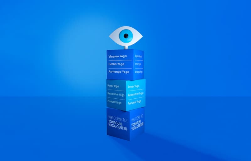 Stacked blocks with Yonaguni designs on them